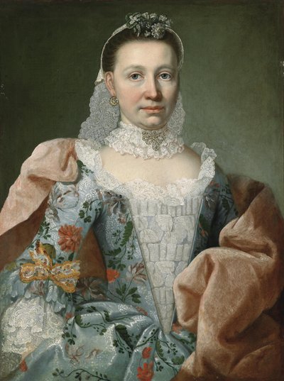 Portrait of a Richly Dressed Court Lady by Georg David Matthieu